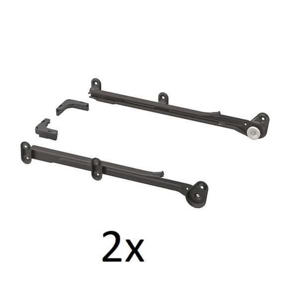 IKEA AURDAL Pull Out Rail for Baskets 14 3/4" (4 pack) Dark Gray 704.627.66 - Picture 1 of 1